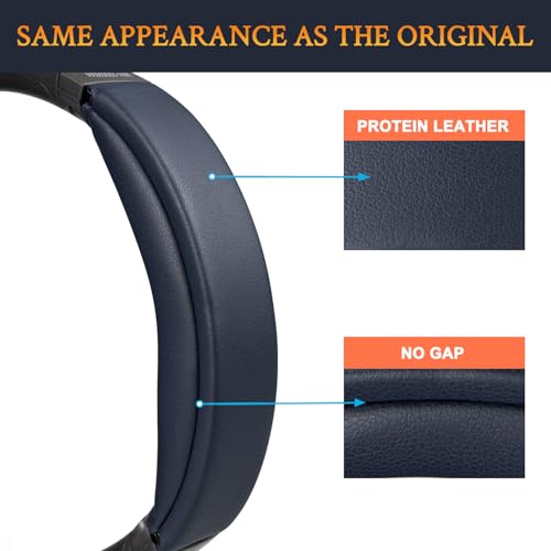 SOULWIT Ear Pads Cushions + Headband, Replacement Kit for Sony WH-1000XM4 (WH1000XM4) Over-Ear Headphones, Replacement Headstrap Pad & Earpads Repair Part - Navy Blue - color: Navy Blue