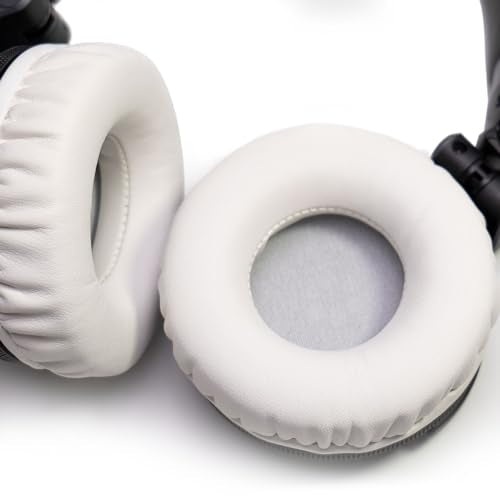 Soft Protein Leather Ear Pads for Pioneer HDJ CUE1 Cue One, HDJ500 DJ Headphone (White) - color: White