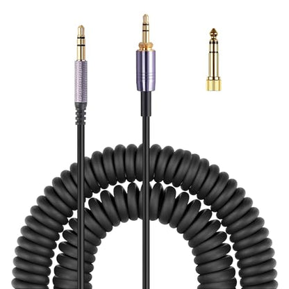 Solo3 Coiled Audio Cable Compatible with Dre Beats Solo4 Solo PRO Studio3 Marshall Major3 Major4 Headphones 3.5mm Extension Cords with 6.35mm Adapter(4.2ft-12ft) - size: 4.2ft-12ft