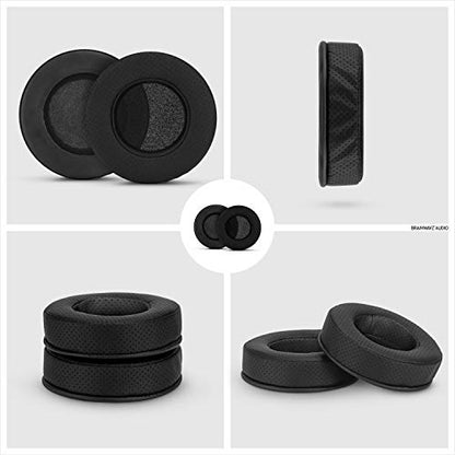 Brainwavz Round Memory Foam Earpads - Suitable Many Large Headphones - SteelSeries, HD668B, ATH, AKG K553, HifiMan, ATH, Philips, Fostex, Sony Ear Pad & More (Perforated Black) - color: Black