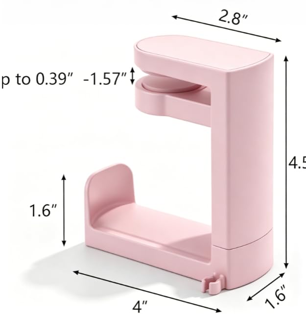 1pcs Headphone Stand Headset Hook Holder Hanger Mount with Adjustable Rotating Arm Clamp Desk Mount Universal Bag Headphone Hanger Hook Under Desk with 360 Degree Swivel&Cable Clip Organizer,Pink - color: Pink