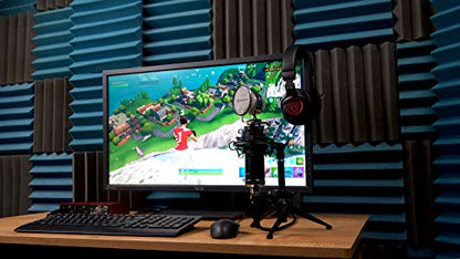 Rockville RDTS Adjustable Height Studio Desktop Tripod Microphone Stand | Includes Mic Clip, 3/8 to 5/8 Adapter, Foldable Design, All Metal, 5.9" to 7.1" Height, for Podcasts/Recording
