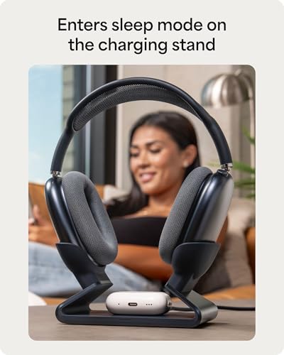 Mophie Max Dual Charging Stand for AirPods Max Headphones – Auto Sleep Mode, Premium Anti-Scratch Design, Magnetic USB-C for Effortless Alignment, Charges AirPods & Qi Devices