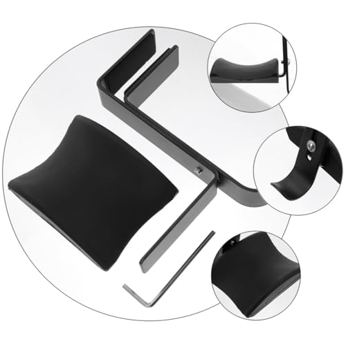 INOOMP Headphone Stand Hanger Desk Clamp Under Desk Headset Holder Hook Black Desktop Mount for Office and Home Storage
