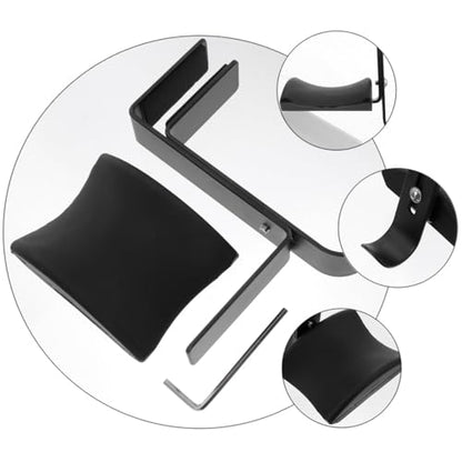 INOOMP Headphone Stand Hanger Desk Clamp Under Desk Headset Holder Hook Black Desktop Mount for Office and Home Storage