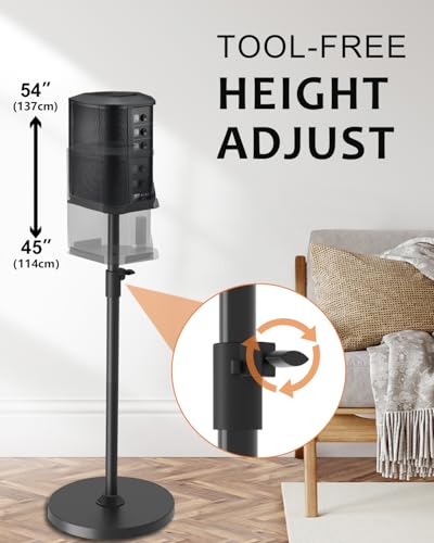 Height Adjustable Speaker Stand for Bose S1 Pro / S1 Pro Plus Floor Stand, Extends 45" to 54", Holds up to 20LBS, Wireless Studio Monitors Heavy Duty Speakers Stands for Bose, Easy to Install, Black