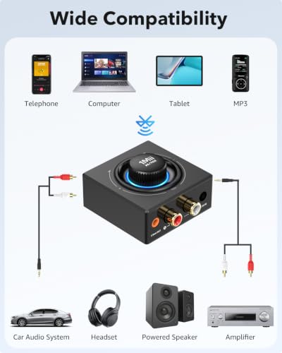 1Mii B06T3 Bluetooth 6.0 Receiver for Home Stereo, Wireless Audio Adapter - color: B06T3 (Standard)