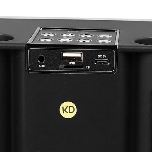 Asixxsix Karaoke Machine, Portable Bluetooth Speaker with 2 Wire Less Microphones, Portable Bluetooth Karaoke Speaker with 2 Wire Less handheled Microphones for Home Party
