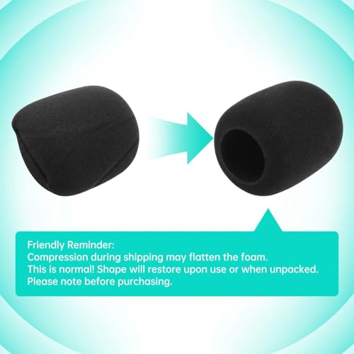 Mic Windscreen Set 3pcs Furry & Foam Microphone Cover Windscreen and Foam Cover Fit for AT2020 AT2035 AT2050 AT2500 AT4040
