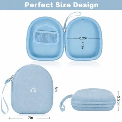 casmilee Hard Shell Headphone Case for Sony WH-CH520 and WH-1000XM4 - color: Light Blue
