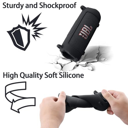 Silicone Cover for JBL Flip 7 Portable Bluetooth Speaker | Scratch-resistant, Unhindered Sound, Silicone Construction, Portable Carrying Silicone Cover, Black Silicone Cover - color: Black Cover