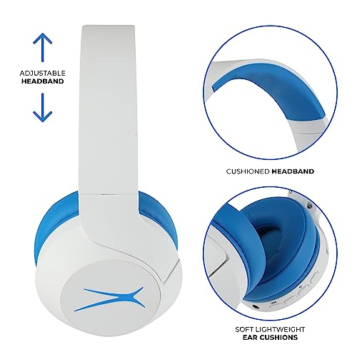 Altec Lansing - Kids Bluetooth Headphones, Wireless Over Ear - color: Whiteout Wave Blue