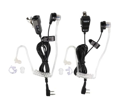 CYen Walkie Talkie Earpiece, Acoustic Tube Headset with PTTVOX, 2 Pin,Compatible with Kenwood pxton 2 Way Radio, Two Way Radio Headset with Mic(2 Pack)