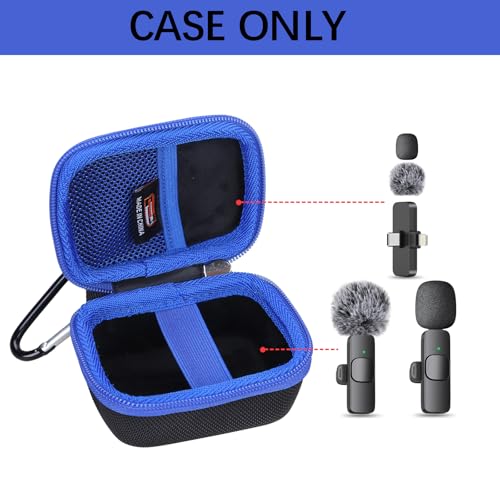 Legestori Hard Carry Case Compatible with Maybesta/Mini Mic Pro/BOYA BOYALINK/BOYA BY-V20/Caiord/Pqrqp/Nptcl/Bulatry/Maxtop Mics Wireless Microphones, Portable Protective Travel Case Only