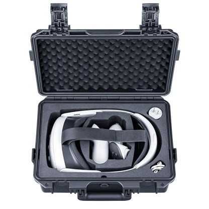 Lykus Titan OQ200 Waterproof Hard Case, Works with Quest 3S/Quest 3/Quest 2, Fit Official Elite Head Strap, Better Protection [CASE ONLY] | CASE ONLY,Fits Stock and Official Elite Head Strap,IP67 Waterproof,Shockproof,CNC Cut Premium Foam - color: Black