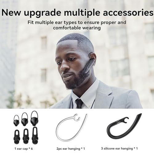 Bluetooth Headset, Single-Ear Wireless Earpiece