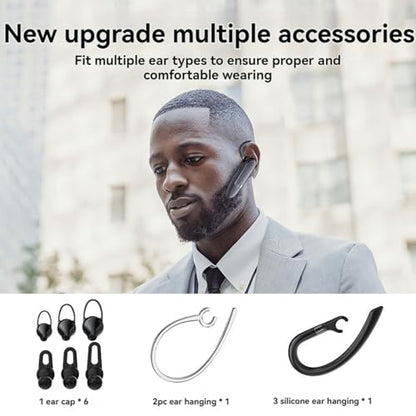 Bluetooth Headset, Single-Ear Wireless Earpiece