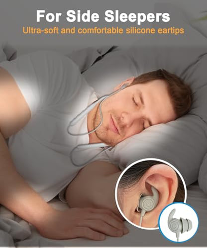 Lightweight Wireless Neckband Sleep Earbuds Side Sleeper Earpiece Superior Audio Quality 28-Hour Battery Life JY110-S2