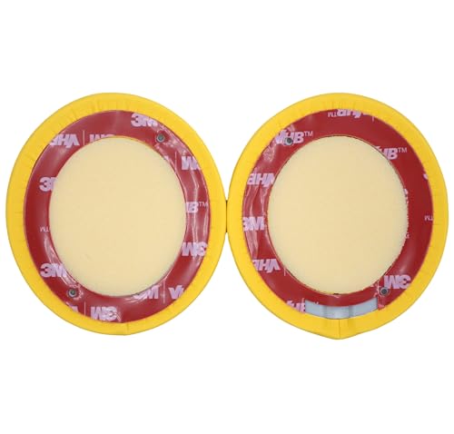 Headphone Replacement Ear Pad Cover Compatible with Beats by Dre Solo3 Solo2 Wired Wireless Headphones Protein Leather Memory Foam Headphone Cushion Ear Muffs-College Yellow - color: college yellow