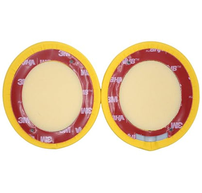 Headphone Replacement Ear Pad Cover Compatible with Beats by Dre Solo3 Solo2 Wired Wireless Headphones Protein Leather Memory Foam Headphone Cushion Ear Muffs-College Yellow - color: college yellow