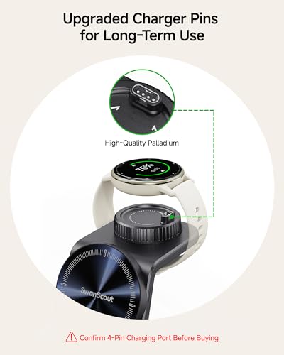 Charger for Garmin Watch, 3 in 1 Magnetic Charging Station for iPhone | For fenix, Venu, Forerunner, vivoactive, Instinct, Wireless Charger for iPhone 17 16 15 14, for AirPods Pro 3/4, No Adapter