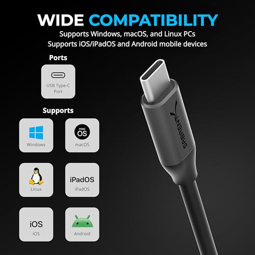 SABRENT USB-C to 3.5mm Audio Adapter with 100W PD, 24-Bit (AU-PACM) | USB-C external sound card; headset mic & stereo out; 96kHz; 100W PD passthrough