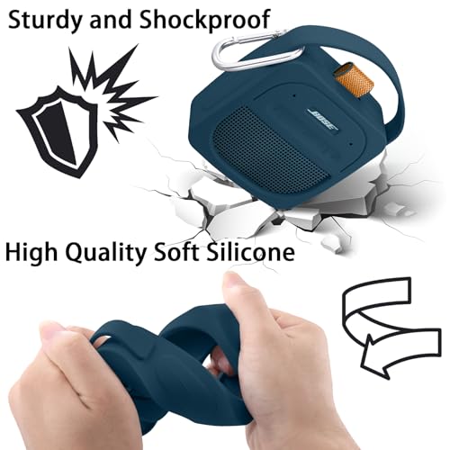 Silicone Cover for Bose SoundLink Micro 2nd Bluetooth Speaker | Scratch-resistant, Unhindered Sound, Silicone Construction, Portable Carrying Silicone Cover, Twilight Blue Silicone Cover - color: Twilight Blue Cover