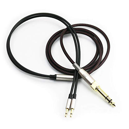NewFantasia Dual 2.5mm to 3.5mm & 6.3mm Adapter Replacement Cable Compatible with Monolith M1060, M1060C, M565, M565 Headphones 1.5meters/4.9ft - size: 4.9 ft