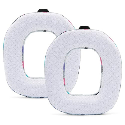 WC Freeze A40 - Hybrid Fabric Cooling Gel Earpads for Astro A40 TR | Made by Wicked Cushions | Improved Durability, Thickness & Sound Isolation | 90s White - color: 90s White