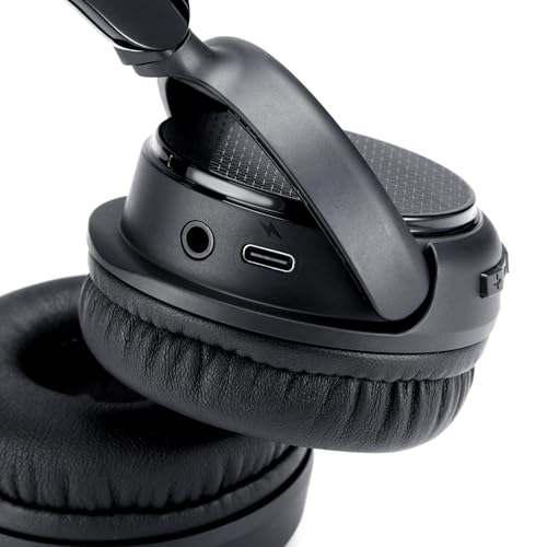 Amazon Basics Bluetooth On-Ear Headphones Wireless with Microphone, Deep Bass, 35 Hour Playtime, Foldable, Collapsible, Portable Travel Friendly, Black - size: One Size, style: Wireless