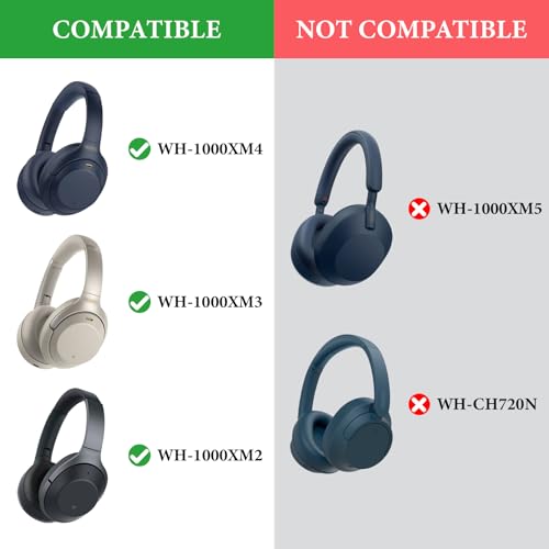 Geekria Shield Headphones Case Compatible with Sony WH-1000XM4/1000XM3/1000XM2/XB910N, MDR1000X and More, Replacement Hard Shell Travel Carrying Bag with Cable Storage (Dark Grey)