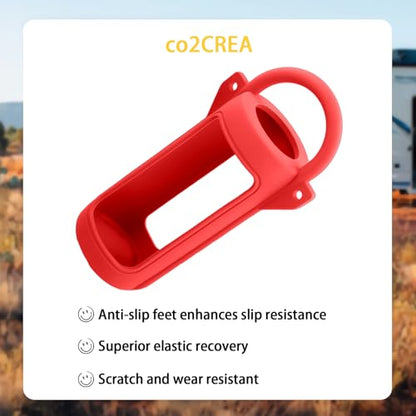 for JBL Grip Portable Waterproof Speaker Silicone Case, Red | Portable Travel Soft Cover with Adjustable Shoulder Strap and Carabiner, Protective Skin Case, Anti-Slip Feet - color: Red Case