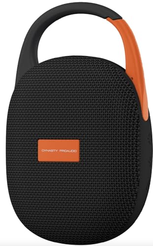 DYNASTY PROAUDIO SB-POD Ultra-Portable Bluetooth Speaker with LED Ambient Lights, IP67 Waterproof & Dustproof, Blueotooth 5.3, HD Sound, Punch Bass, Integrated Carabiner, Stereo Pairing (Black) - color: Black