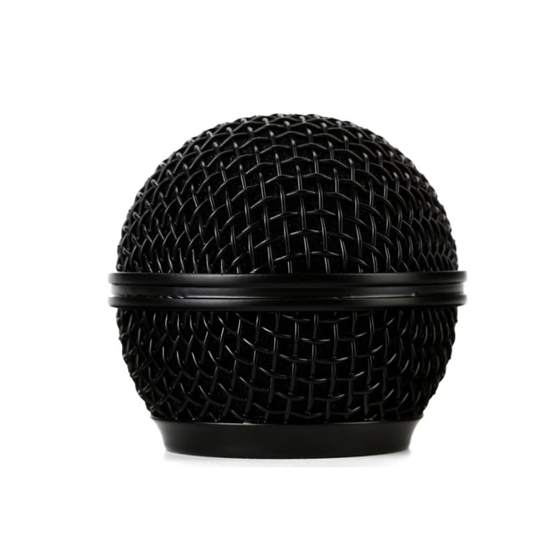 Microphone Head Replace, Steel Mesh Mic Grille Heads, Grille Mic Ball Replacement with Inner Foam, Fits for SM58 (Black, 1 pcs) - color: Black, size: 1 pcs