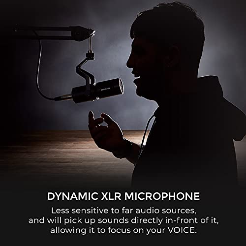 AVerMedia Live Streamer MIC 330 - Creators Cardioid Dynamic XLR Microphone for Live Streaming and Podcasting (AM330) ,Black