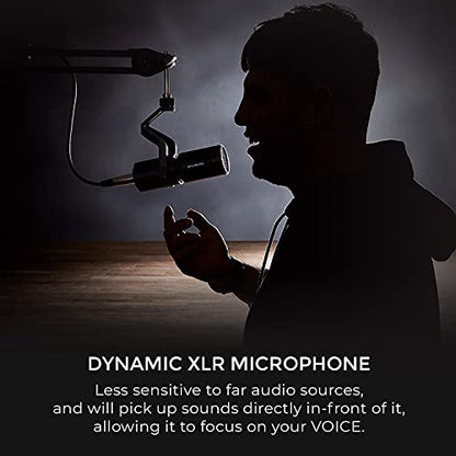 AVerMedia Live Streamer MIC 330 - Creators Cardioid Dynamic XLR Microphone for Live Streaming and Podcasting (AM330) ,Black