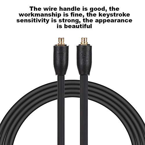 Tangxi MMCX Replacement Headphone Cable, TPE Headphone Extension Cable with 3.5mm Plug for se215 se425 se535 se846 ue900(Black Without mic)