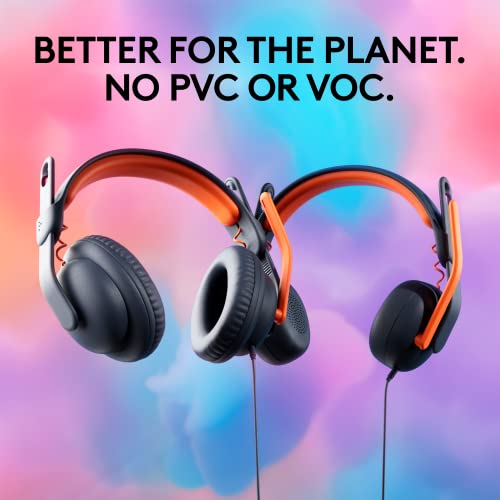 Logitech Zone Learn Wired Headsets Learners Comfortable and Adjustable fit | Comfortable, adjustable fit for kids, replaceable accessories, compatible: Windows, macOS, iPadOS, Android, mobile