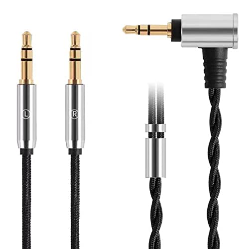 Monitor Headphone Cable,Dual 3.5mm Over-Ear Headphone Wire,High Purity Oxygen Free Copper AUX Cord Compatible with Hifiman HE560 Meze 105 AER MDR Z1R for Musicians Audiophiles 3.5mm - style: 3.5mm Plug
