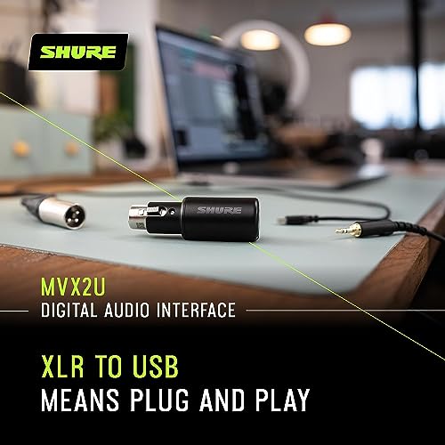 Shure SM7B + Shure MVX2U Bundle, Studio Vocal Recording Microphone with XLR to USB Connectivity