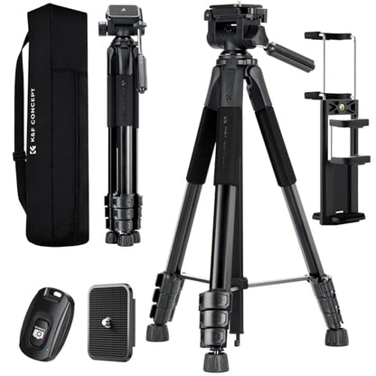 K&F CONCEPT 68" Camera Tripod Lightweight Portable DSLR Tripods