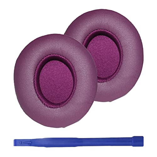 Adhiper Earpad Replacement for Beats Solo 3, Solo 2 Headphones, Purple | Soft Protein Leather & Memory Foam Ear Pads Cushions, Fit Solo3 & Solo2, Replace Peeling, Cracked, Damaged Pads - color: Dark Purple