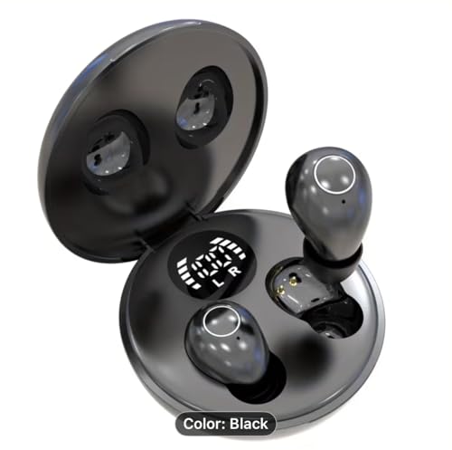 Invisible Wireless Earbuds for Sleep & Work, Mini Noise-Reducing Bluetooth Earphones, Comfortable in-Ear Design with Charging Case - color: Purple