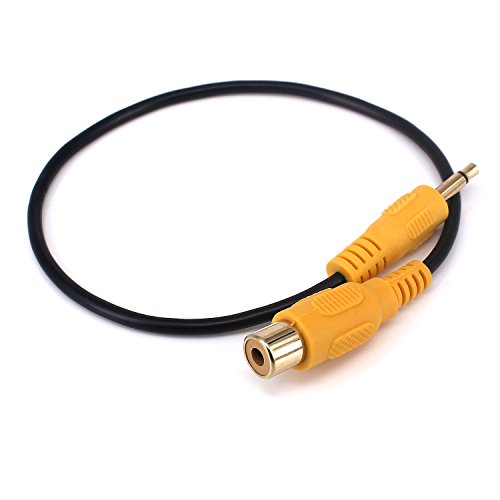 Gold Plated 3.5mm 1/8 inch Mono Male Plug to RCA Female Jack Audio Adapter Cable Cord 0.3m - color: Gold Plated 3.5M/RCAF