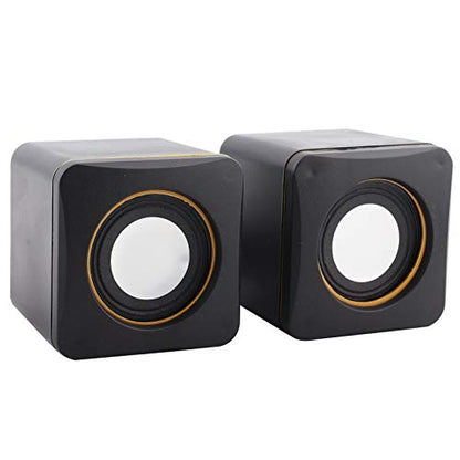 Hilitand Computer Speakers for Desktop PC, Laptop, USB Powered External Stereo Speaker, Volume, Rich Bass, 3.5 mm Audio Plug to Notebook, Desktop(#1)