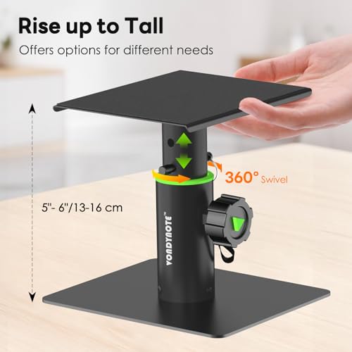 Vondynote 2-Pack Studio Monitor Stand Small 6" Tall Tablet Stand Holders | Desktop Speaker Stands, Height Adjustable, For Small Speakers, Projector, HiFi, Bluetooth Speakers - color: Standard