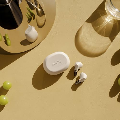 Sudio N3 True Wireless Bluetooth On-Ear Earbuds – High-Definition Sound, 30-Hour Playtime, Clear Calls, Sweat & Splash Resistant, Eco-Friendly Recycled Plastics (White) - color: White