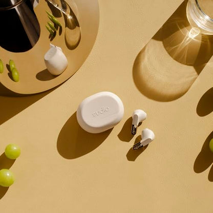Sudio N3 True Wireless Bluetooth On-Ear Earbuds – High-Definition Sound, 30-Hour Playtime, Clear Calls, Sweat & Splash Resistant, Eco-Friendly Recycled Plastics (White) - color: White