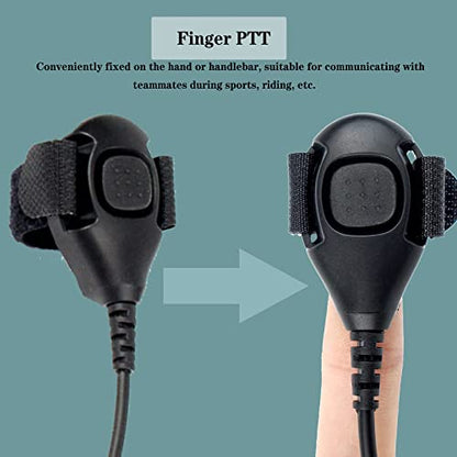 Retevis Behind Head Walkie Talkie Headset, for RT22/RT68/RT21/H777/RT68H | with Boom Mic, Compatible with Pxton, Baofeng, Kenwood Walkie Talkie, Two Way Radio Headset with Finger PTT(1 Pack)