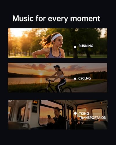 New Bone Conduction Headphones Bluetooth 6.0, Open Ear Headphones with Mic, 3 EQ Modes, Anti-Leak Audio, Dual Pairing, 10H Playtime, 25g Lightweight, IP65 Waterproof for Running, Cycling & Hiking - color: Beige